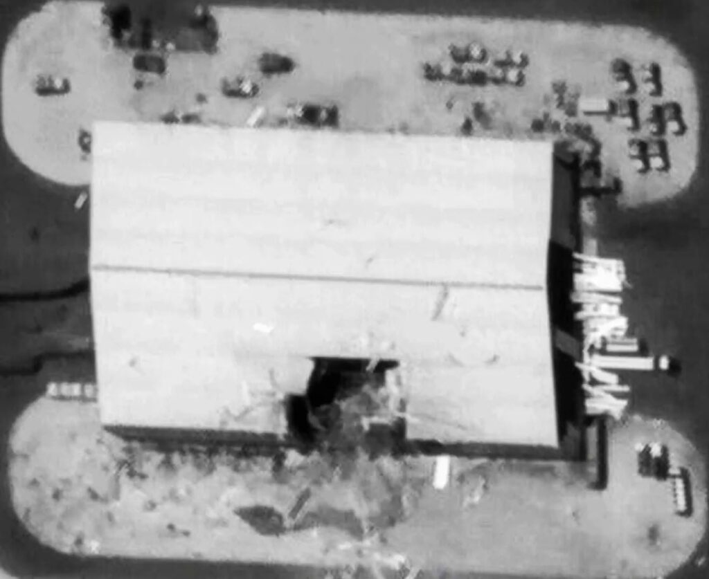 Purported Image shows Damage after Iranian Strikes on Qatar Airbase.